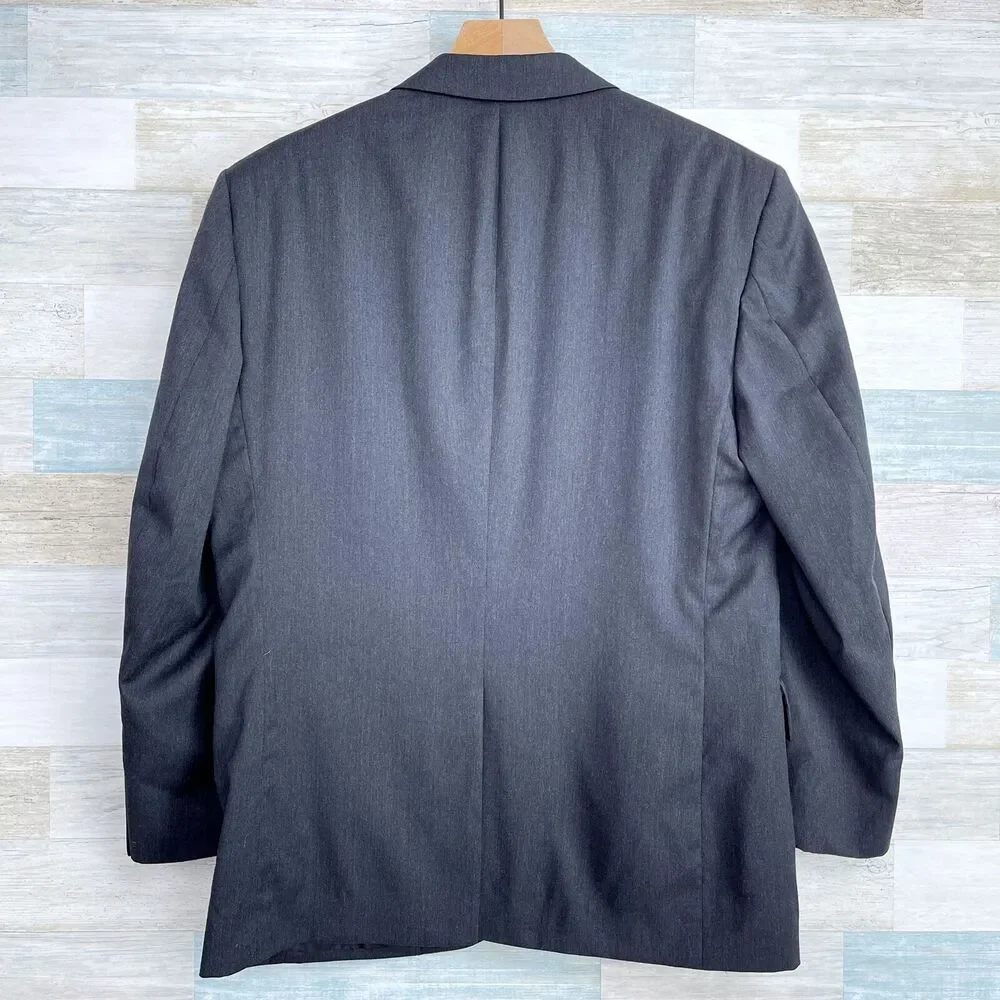 Jos A Bank Signature Wool Suit Charcoal Gray Mens 40S Jacket 36 Pants
